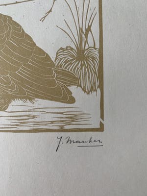 Jan Mankes - Houtsnede: “Kraai omhoogkijkend naar mugje” kopen? Bied vanaf 425!