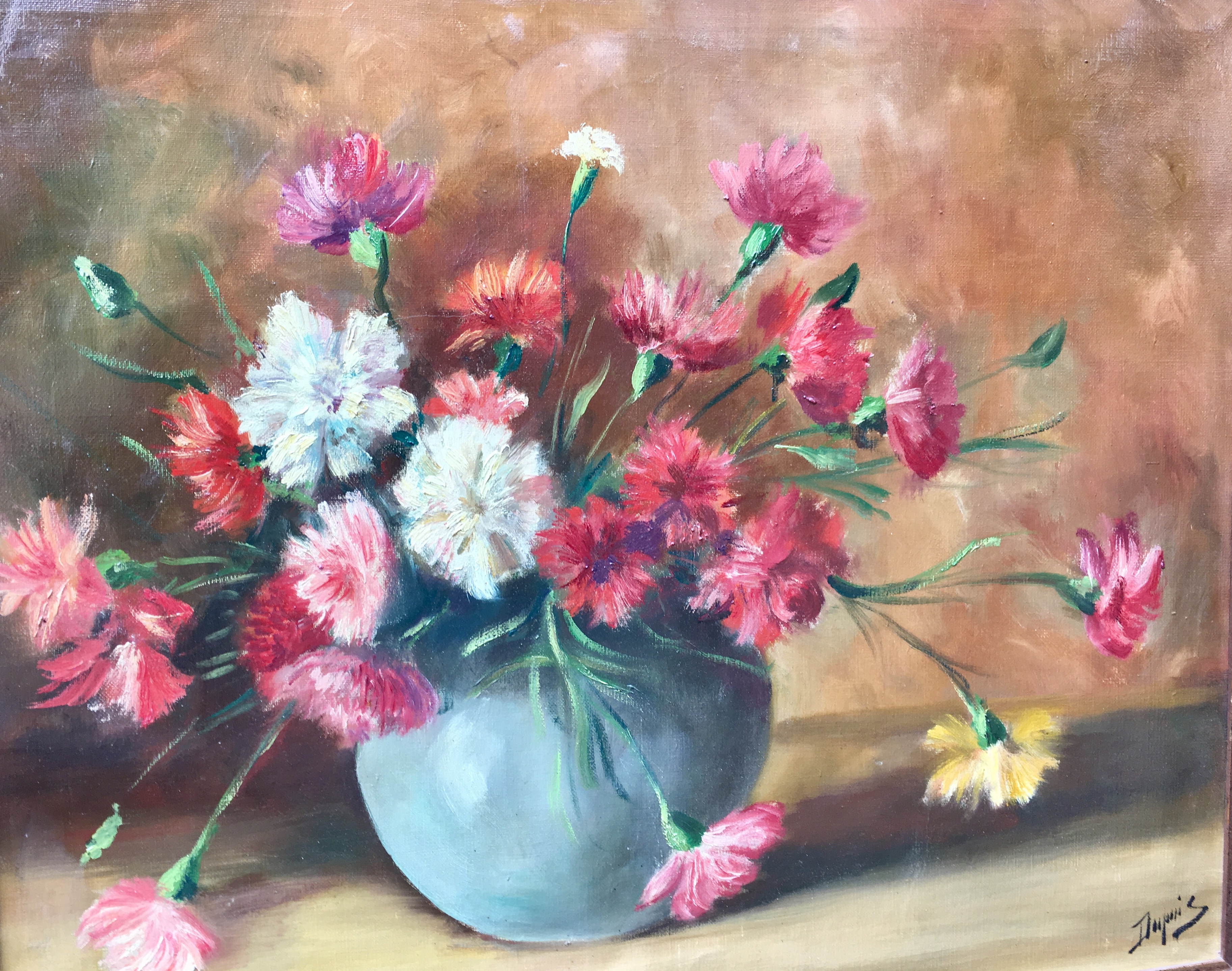 Jean Dupuis - Stilleven van Bloemen (Anjers) kopen? Bied vanaf 35!