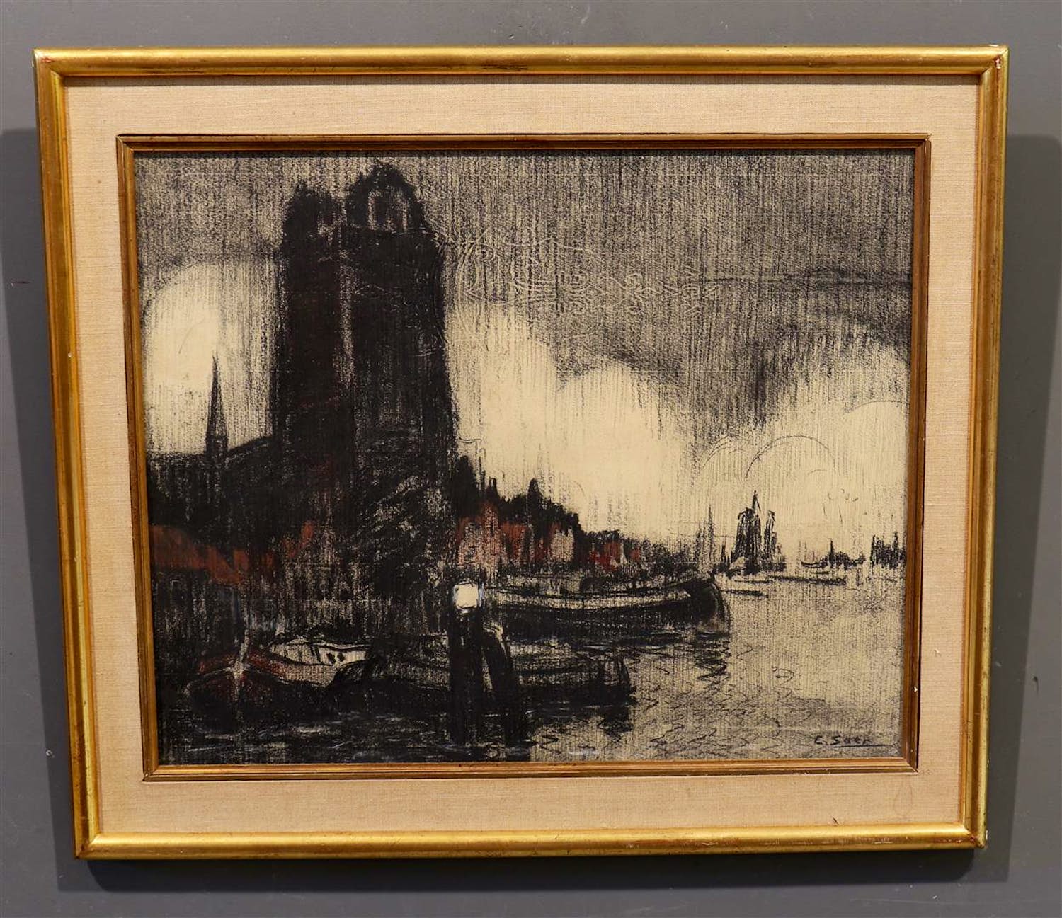 Christiaan Soer - Zicht op Dordrecht verkocht voor € 34!