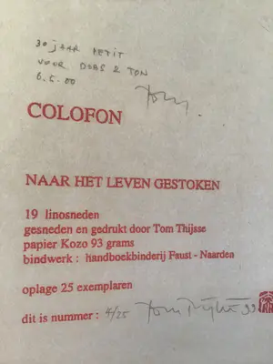 Buy Tom Thijsse - naar het leven gestoken? Bid from 250!