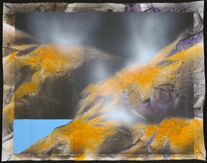 Vincent Mengin-Lecreult - Gemengde techniek op doek, Paysage jaune kopen? Bied vanaf 1!