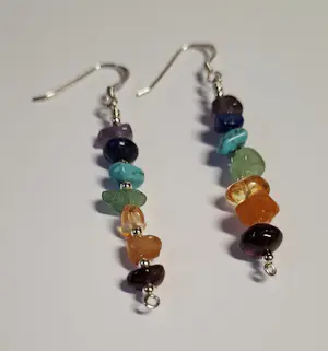 Nieuwe zilveren Chakra oorbellen met edelstenen kopen? Bied vanaf 25!