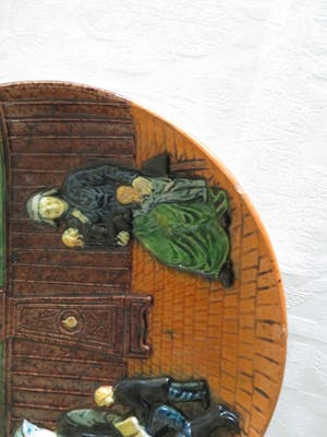 Niet of onleesbaar gesigneerd - Antieke oude spreukborden (2) zeker van voor 1945 (zie spelling) kopen? Bied vanaf 10!