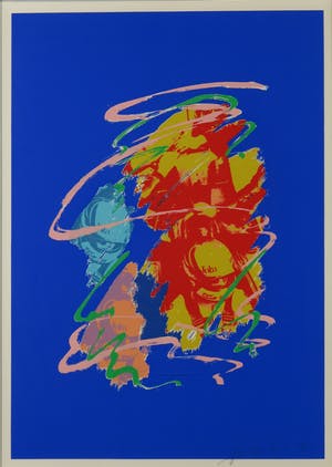 Frank Gude - Zeefdruk, Formule I - Ingelijst kopen? Bied vanaf 20!