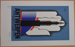 Lucien De Roeck - Lucien de Roeck - zeefdruk - Antwerpen, kunststad, centrum van toerisme kopen? Bied vanaf 70!