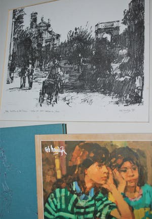 Rob Houdijk - Rome, het Forum - ingelijste litho, speciale editie 1988 - incl. 2 kunstboeken! kopen? Bied vanaf 45!