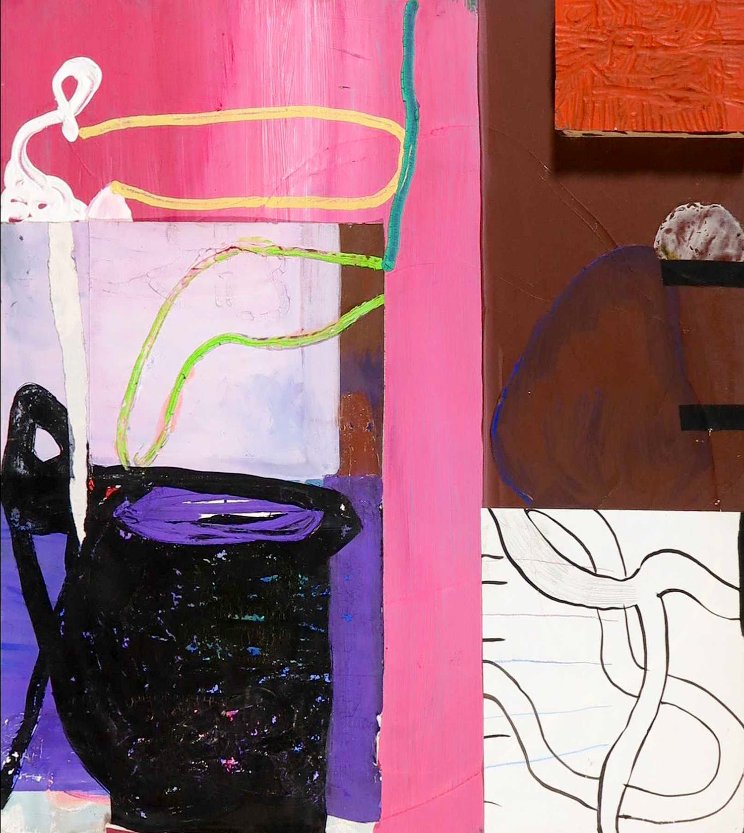 Adalbert Fässler - Wandobject van gemengde techniek op hout, zonder titel (Groot) verkocht voor € 1!