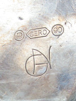 Georg Nilsson - Verzilverd hand gehamerd (koffie) melkkannetje uitgevoerd voor Gero kopen? Bied vanaf 25!