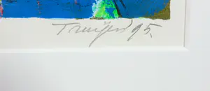 Hans Truijen - Zeefdruk, La Nuit Tombe - Ingelijst kopen? Bied vanaf 100!