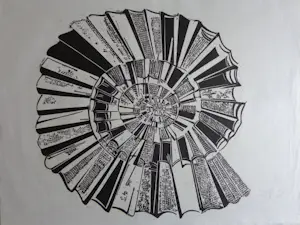 Eduard Flor - AMONIET / ZW-W HOUTSNEDE / 63x83cm / SIG / 1965 / PRENT190 kopen? Bied vanaf 40!