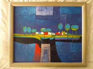 Berend Pasman - Surrealistisch landschap verkocht voor € 180!