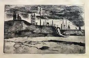 Jos van den Berg - Scheveningen boulevard bij de haven verkauft für € 35!