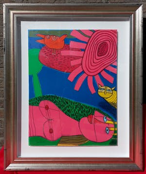 Corneille - Femme, litho (mooi ingelijst, groot) kopen? Bied vanaf 395!