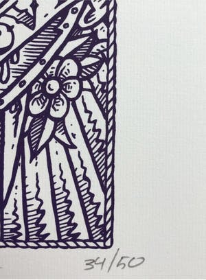 Henk Schiffmacher - Tattoo zeefdruk, Love, gesigneerd kopen? Bied vanaf 1!