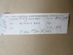 Paul Werner - ZOMERS BOS 1976 kopen? Bied vanaf 120!