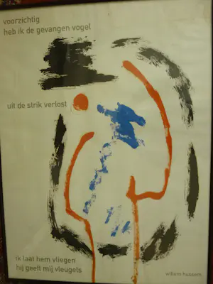 Willem Hussem - poetische tekst met schilder afbeelding kopen? Bied vanaf 25!