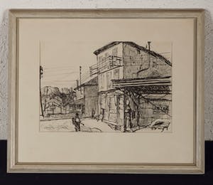 Joop Willems - Bij Avignon - 1949 - inkt op papier - BKR Amsterdam kopen? Bied vanaf 20!