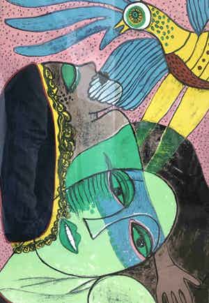 Corneille - titel onbekend met lijst verkocht voor € 445!