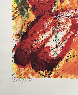 Jan Cremer - ‘Hartentulp’ - grote zeefdruk uit 1992. kopen? Bied vanaf 225!