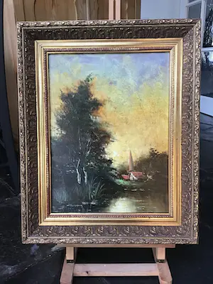 Niet of onleesbaar gesigneerd - Landschap Hollandse school. kopen? Bied vanaf 1!