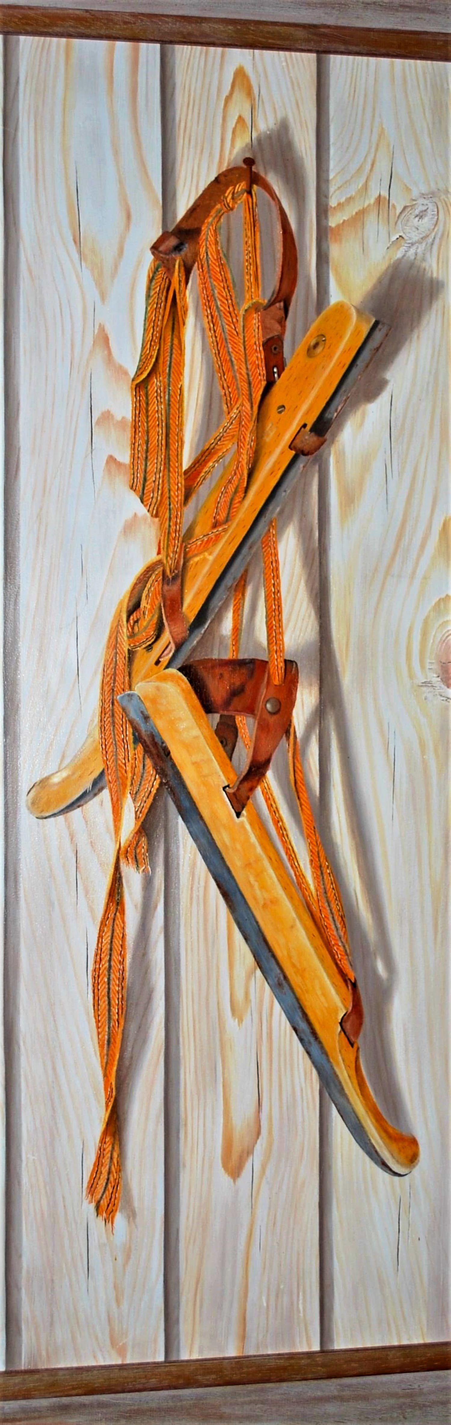 Ruud Dekker - Friese doorlopers- hyperrealisme - handgemaakte lijst - verkocht voor € 1!