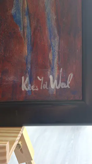 Kees van de Wal - Omhoog naar het licht" - Groot abstract werk in baklijst - 105 x 75 cm kopen? Bied vanaf 450!