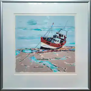 Joop Stigter - Drooggevallen Vissersboot - ingelijst - 25837 kaufen? Bieten Sie von 75!