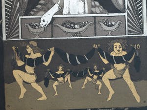 Cees Landsaat - Ingelijste ets en aquatint , De kar van Adriaan – 1979 kopen? Bied vanaf 1!