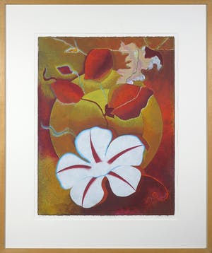 Jan van Delft - Zeefdruk, Morning glory - Ingelijst kopen? Bied vanaf 1!