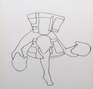 Veron Urdarianu - Inkt op papier, Zonder titel- Ingelijst kopen? Bied vanaf 50!