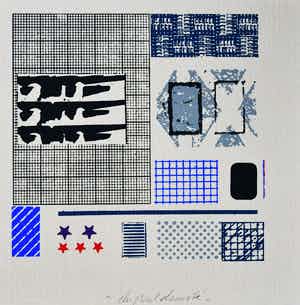 Christiaan Paul Damste - # ZEEFDRUK, Zonder titel # ca. 1983, gesigneerd, mint verkocht voor € 35!