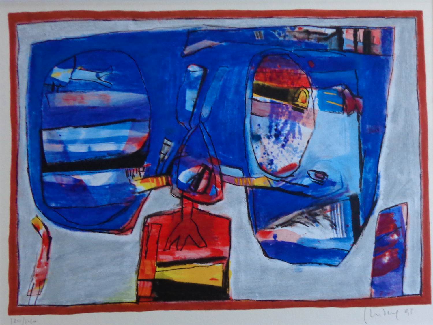 Geert Vrijdag - HAVEN / KLEURZEEFDRUK / 68x82cm / SIG / 1995 / PASSE-PARTOUT + RUG kopen? Bied vanaf 45!