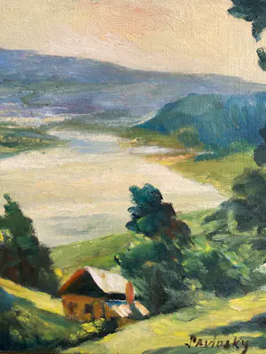 Vladimir Pavlosky - Russisch rivierlandschap van Sibirie kopen? Bied vanaf 499!