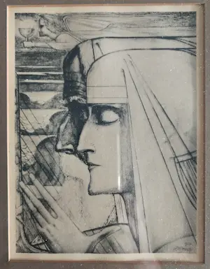 Jan Toorop - Twee werken. Bezonkenheid. Meditatie. Vuur. En kopen? Bied vanaf 1!