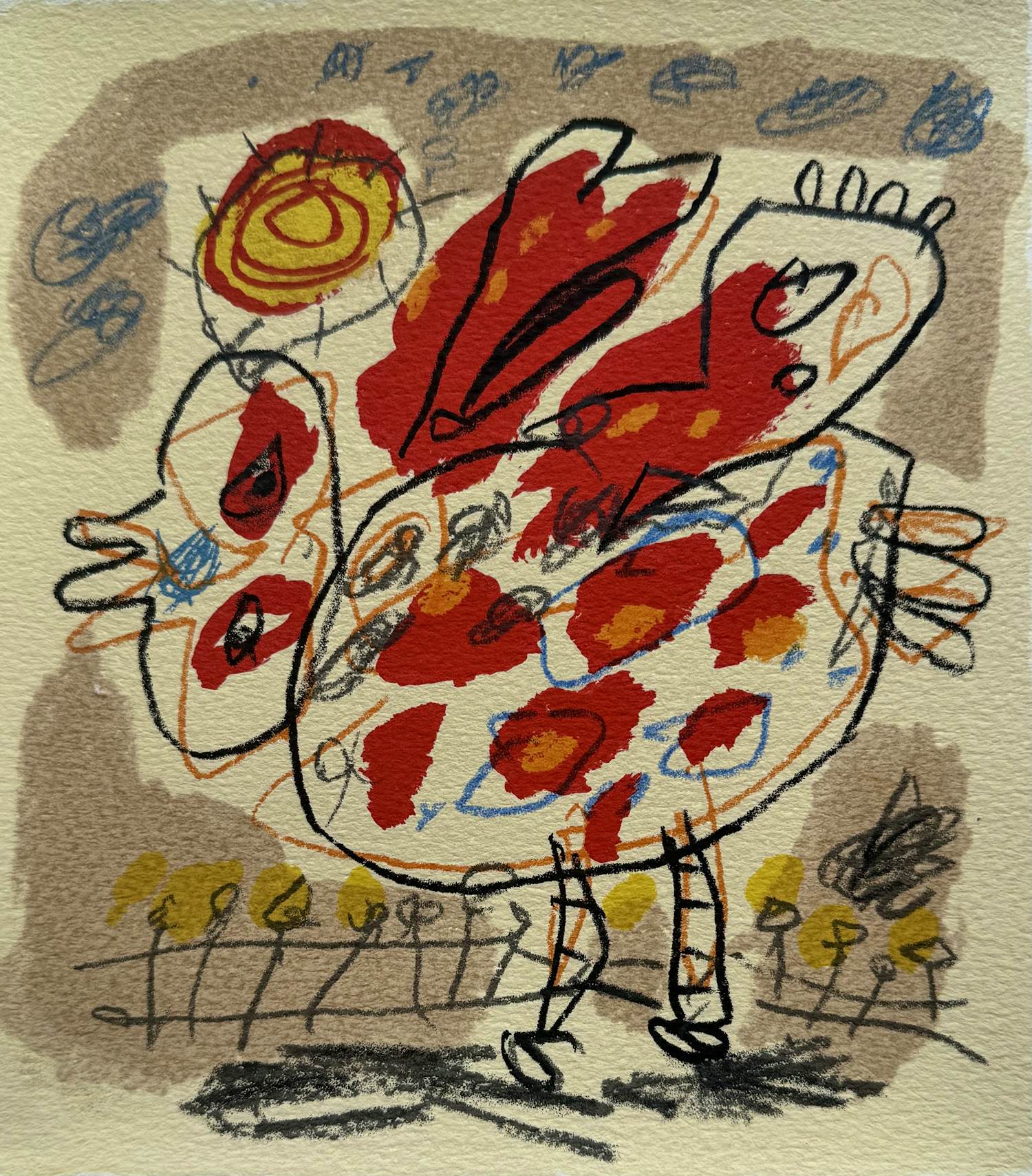 Kees Salentijn - handgesigneerde zeefdruk | 'Zonder titel' | 1996 kopen? Bied vanaf 10!