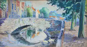Buy Rudolf Hendrik Oldeman - Brug over de gracht? Bid from 50!