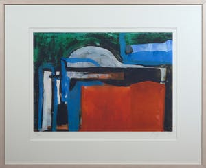 Theo Kuijpers - Litho, Zonder titel (groen/rood) - Ingelijst kopen? Bied vanaf 40!