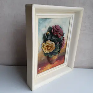 Gerdina Johanna Horvers - Reliëfschilderij met Bloemen kopen? Bied vanaf 35!