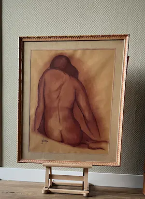 Joub Wiertz - Zittend naakt kopen? Bied vanaf 250!