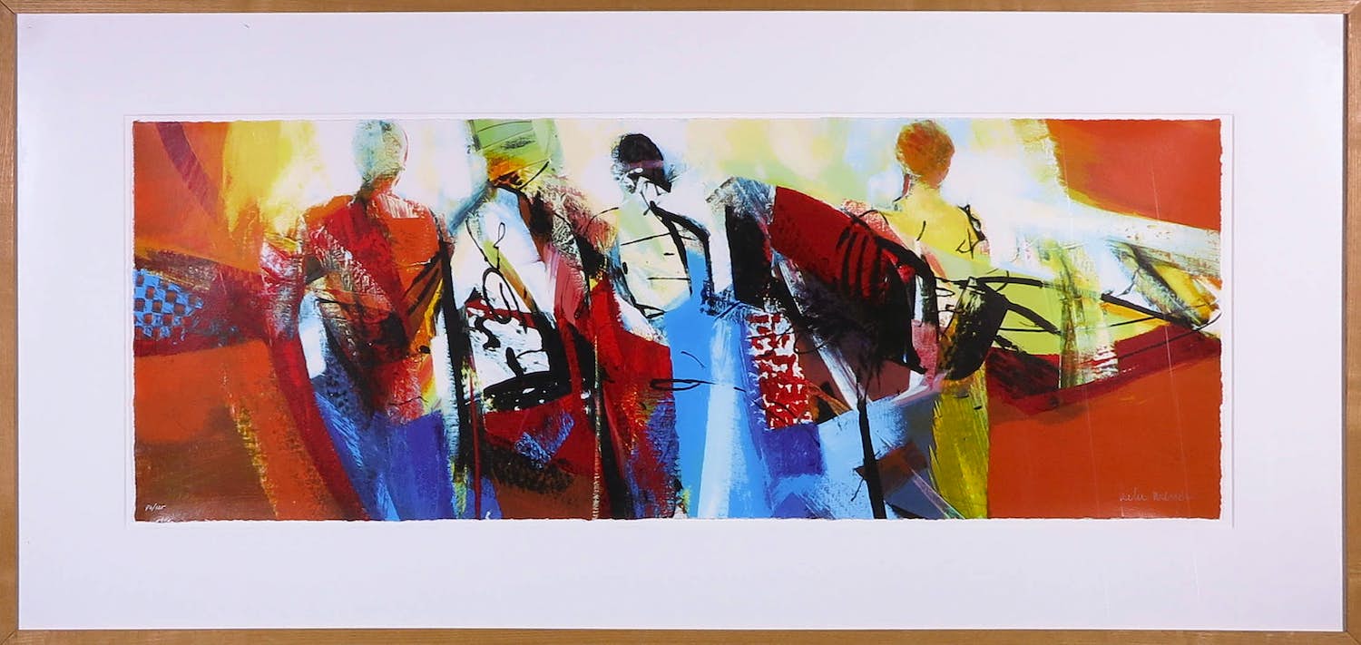 Peter Meijer - Zeefdruk, Voorbije Passage - Ingelijst (Groot) verkocht voor € 50!