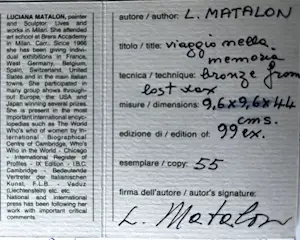 Luciana Matalon - bronzen sculptuur, 'Viaggio nella memoria' kopen? Bied vanaf 200!