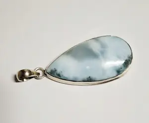 Nieuwe zilveren Hanger met druppel vormige Larimar kopen? Bied vanaf 65!