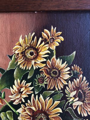 Niet of onleesbaar gesigneerd - Stilleven vaas met zonnebloemen kopen? Bied vanaf 1!
