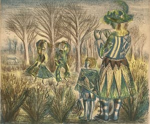 Kees Andrea - Kleuren litho fluitspeler kopen? Bied vanaf 45!