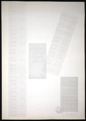 Wim Smits - Bijzondere grote potloodtekening - Lijnenspel en schrift kopen? Bied vanaf 1!