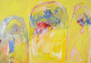 Franscz Witte - Acryl op papier, Zonder titel kopen? Bied vanaf 1!