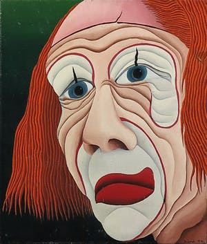 Boetak Hoiting - Olieverf op doek, Clown kopen? Bied vanaf 1!