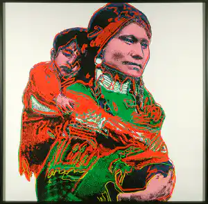Andy Warhol - Mother & Child uit de serie Cowboys & Indians - Ingelijst verkocht voor € 1!