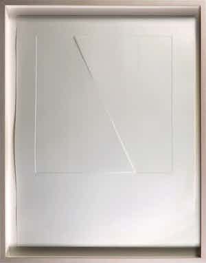 Harry van Kuyk - Reliëfdruk, N (uit het Groot Abecedarium) - Ingelijst verkocht voor € 120!