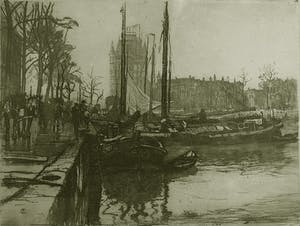 Jan Sirks - Gezicht op de haringvliet met het Witte Huis kopen? Bied vanaf 45!